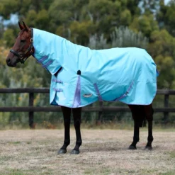 WeatherBeeta ComFiTec Classic Combo Neck Lite Turnout Rug -Finest Equestrian Supplies 1002058000 lightbluepurple wb comfitec classic cmb lite image hero null 5 jpg