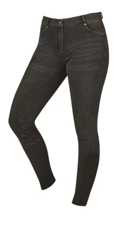 Dublin Shona Full Grip Silicone Print Denim Breeches -Finest Equestrian Supplies 1002996008 dublin shona full grip silicone print denim breeches image hero null 1 1 jpg