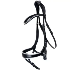 Schockemohle Equitus Beta Anatomic Flash Bridle With Crystal Browband -Finest Equestrian Supplies 1101 00045 equitus beta black white silverjrirokjxqkbdb 1 jpg