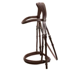 Schockemohle Anatomic Montreal Select Cavesson Bridle -Finest Equestrian Supplies 1101 00050 montrealselect espresso cream silver 1 jpg