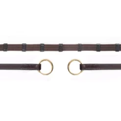 Schockemohle Belt Reins -Finest Equestrian Supplies 1103 00002 gurtzuegel ring antiquebrown gold 1 1 jpg