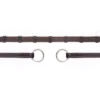 Schockemohle Belt Reins -Finest Equestrian Supplies 1103 00002 gurtzuegel ring antiquebrown silver 1 jpg