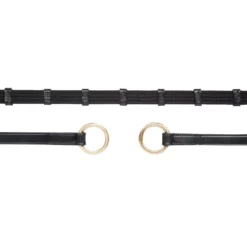 Schockemohle Belt Reins -Finest Equestrian Supplies 1103 00002 gurtzuegel ring black gold 1 jpg