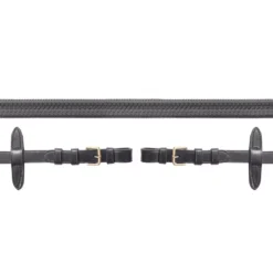 Schockemohle Premium Rubber Reins With Buckles -Finest Equestrian Supplies 1103 00016 gummizuegel schnalle black gold 1 jpg