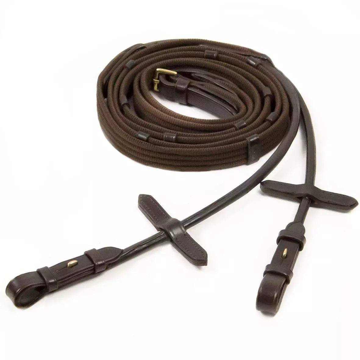 Schockemohle Premium Rolled Web Reins With Hook And Stud 5 Schockemohle Premium Rolled Web Reins With Hook And Stud - Image 3