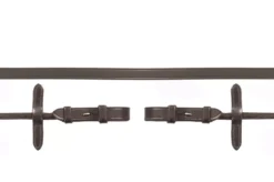 Schockemohle Round Stitched Reins With Hooks -Finest Equestrian Supplies 1103 00022 kandarenz ge rundgen ht zaumhaken antiquebrown gold 1 jpg