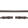 Schockemohle Round Stitched Reins With Hooks -Finest Equestrian Supplies 1103 00022 kandarenz ge rundgen ht zaumhaken antiquebrown silver 1 jpg