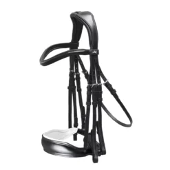 Schockemohle Anatomic Milan Double Bridle -Finest Equestrian Supplies 1111 00010 milan blackwhitesilver 1 1 jpg