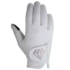 Hy Equestrian Cadiz Children’s Riding Gloves -Finest Equestrian Supplies 32726 hy equestrian cadiz childrens riding gloves white 01 1 4 jpg