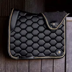 Coldstream Marygold Dressage Saddle Pad -Finest Equestrian Supplies 35726 coldstream marygold collection dressage saddle pad black 01 2 jpg