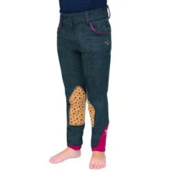Riding Star Collection Denim Jodhpurs By Little Rider -Finest Equestrian Supplies 38177 little rider riding star collection denim jodhpurs 01 4 jpg