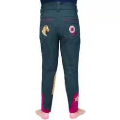 Riding Star Collection Denim Jodhpurs By Little Rider -Finest Equestrian Supplies 38177 little rider riding star collection denim jodhpurs 02 4 jpg
