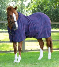 Premier Equine 3D Waffle Cooler -Finest Equestrian Supplies 3d waffle cooler navy check 1 2 9 jpg
