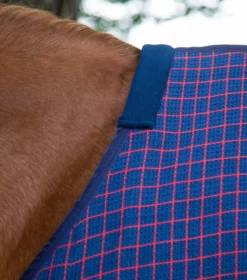 Premier Equine 3D Waffle Cooler -Finest Equestrian Supplies 3d waffle cooler navy check 2 1 8 jpg