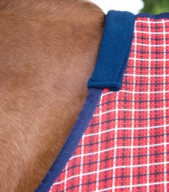 Premier Equine 3D Waffle Cooler -Finest Equestrian Supplies 3d waffle cooler red check 2 1 1 jpg