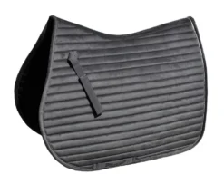 Rhinegold Diamante Channel Quilt GP Saddle Pad -Finest Equestrian Supplies 451 grey web1 2 jpg