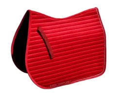 Rhinegold Diamante Channel Quilt GP Saddle Pad -Finest Equestrian Supplies 451 red web1 2 jpg