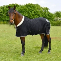 Rhinegold Show Fleece With Fur Collar -Finest Equestrian Supplies 625 black2 web 3 jpg