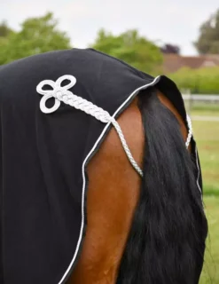 Rhinegold Show Fleece With Fur Collar -Finest Equestrian Supplies 625 blackclose web 1 jpg