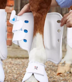Premier Equine Air Cooled Original Eventing Boots -Finest Equestrian Supplies air cooled original eventing boot front white 3 4 jpg