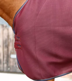 Premier Equine Airflow Cooler Rug -Finest Equestrian Supplies airflow cooler rug burgundy 4 2 jpg