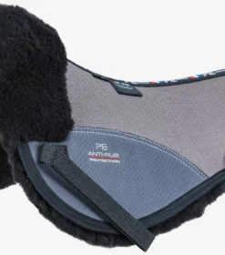 Premier Equine Airtechnology Shockproof Wool Saddle Pad - Half Pad -Finest Equestrian Supplies airtechnology shockproof wool half pad grey black 2 1 jpg