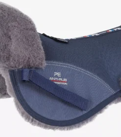 Premier Equine Airtechnology Shockproof Wool Saddle Pad - Half Pad -Finest Equestrian Supplies airtechnology shockproof wool half pad navy grey 2 1 jpg