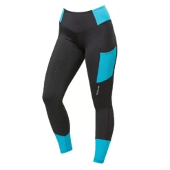 Dublin Power Performance Mid Rise Colour Block Tights -Finest Equestrian Supplies aqua1 6 jpg