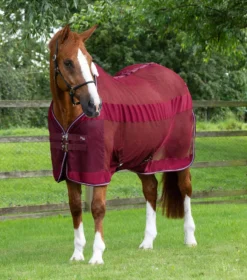 Premier Equine Arisca Scrim Cooler -Finest Equestrian Supplies arisca scrim cooler burgundy 1 1 7 jpg