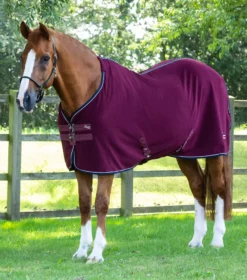 Premier Equine Asure Fleece Rug -Finest Equestrian Supplies asure fleece cooler burgundy 1 1 2 jpg