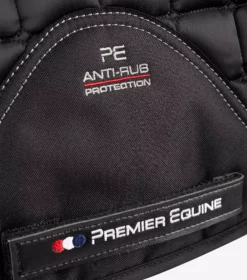 Premier Equine Atlantis CC Satin Wool GP/Jump Square -Finest Equestrian Supplies atlantis gp jump saddle pad black 5 1 jpg