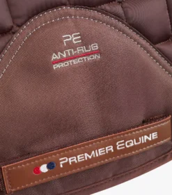 Premier Equine Atlantis CC Satin Wool GP/Jump Square -Finest Equestrian Supplies atlantis gp jump saddle pad brown 5 1 jpg