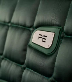 Premier Equine Atlantis CC Satin Wool GP/Jump Square -Finest Equestrian Supplies atlantis gp jump saddle pad green 2 1 jpg