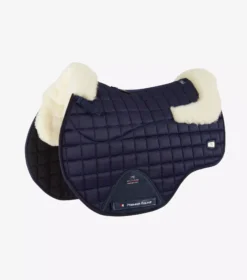 Premier Equine Atlantis CC Satin Wool GP/Jump Square -Finest Equestrian Supplies atlantis gp jump saddle pad navy 1 1 jpg
