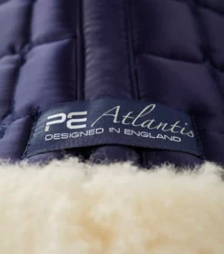 Premier Equine Atlantis CC Satin Wool GP/Jump Square -Finest Equestrian Supplies atlantis gp jump saddle pad navy 6 1 jpg