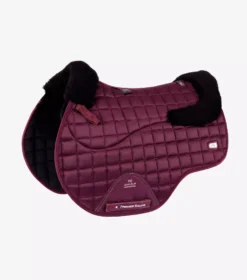 Premier Equine Atlantis CC Satin Wool GP/Jump Square -Finest Equestrian Supplies atlantis gp jump saddle pad wine 1 1 jpg