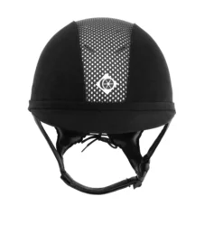 Charles Owen AYR8 Suede Riding Hat Adults Sizes 56-65cm -Finest Equestrian Supplies ayr8 suede black silver 15 jpg