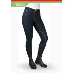 John Whitaker Rawdon Denim Effect Breeches -Finest Equestrian Supplies b150 1 650x650 6 jpg