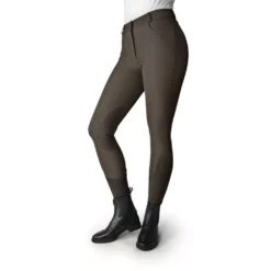 John Whitaker Clayton Grip Knee Ladies Breeches -Finest Equestrian Supplies b155 clayton brown 1000x1000 1 jpg