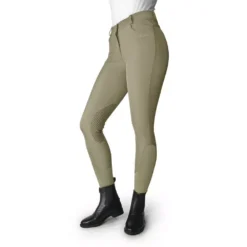 John Whitaker Clayton Grip Knee Ladies Breeches -Finest Equestrian Supplies b155 clayton khaki 1000x1000 1 jpg