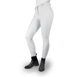 John Whitaker Clayton Grip Knee Ladies Breeches -Finest Equestrian Supplies b155 claytonwhite 1000x1000 2 jpg