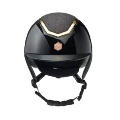 EQX By Charles Owen Kylo Sparkly Riding Hat -Finest Equestrian Supplies black gloss standard peak 1 jpg