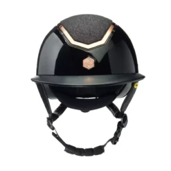 EQX By Charles Owen Kylo Sparkly Wide Peak Riding Hat -Finest Equestrian Supplies black gloss widpeak mips 6 jpg