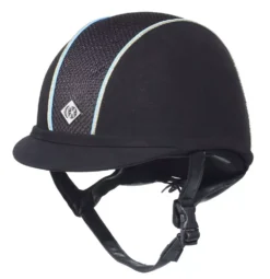 Charles Owen My AYR8 Plus Piping Riding Hat Special Order Item 29 Charles Owen My AYR8 Plus Piping Riding Hat Special Order Item -Finest Equestrian Supplies black microsuede double piping 17 jpg