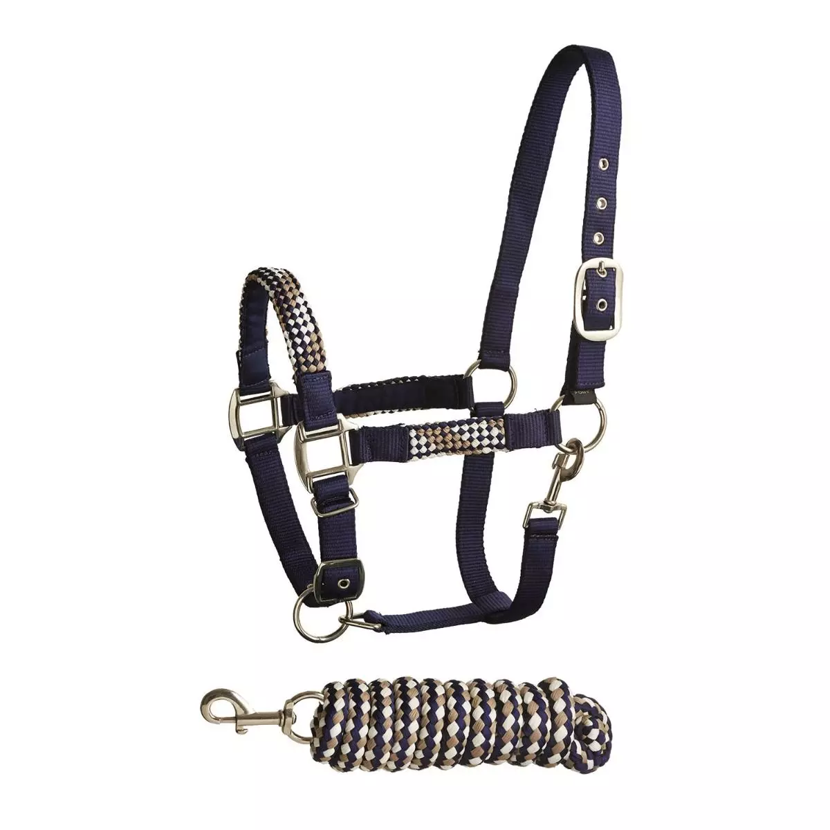 Bitz Soft Handle Two Tone Headcollar & Lead Rope Set 7 Bitz Soft Handle Two Tone Headcollar & Lead Rope Set - Image 5