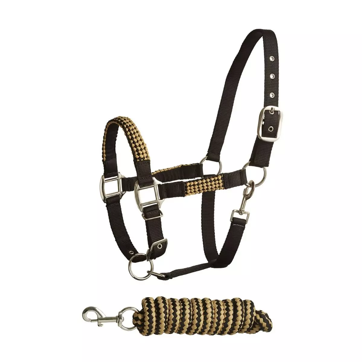 Bitz Soft Handle Two Tone Headcollar & Lead Rope Set 5 Bitz Soft Handle Two Tone Headcollar & Lead Rope Set - Image 3