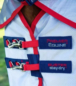 Premier Equine Buster Stay-Dry Super Lite Fly Rug With Surcingles -Finest Equestrian Supplies buster stay dry super lite fly rug navy 3 5 jpg