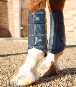 Premier Equine Carbon Air-Tech Single Locking Brushing Boots -Finest Equestrian Supplies carbon air tech single locking brushing boot navy 1 3 jpg