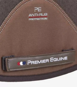 Premier Equine Close Contact Airtechnology Shockproof Wool European Saddle Pad Dressage Square -Finest Equestrian Supplies close contact airtechnology shockproof european merino wool half lined dressage square brown 5 1 jpg