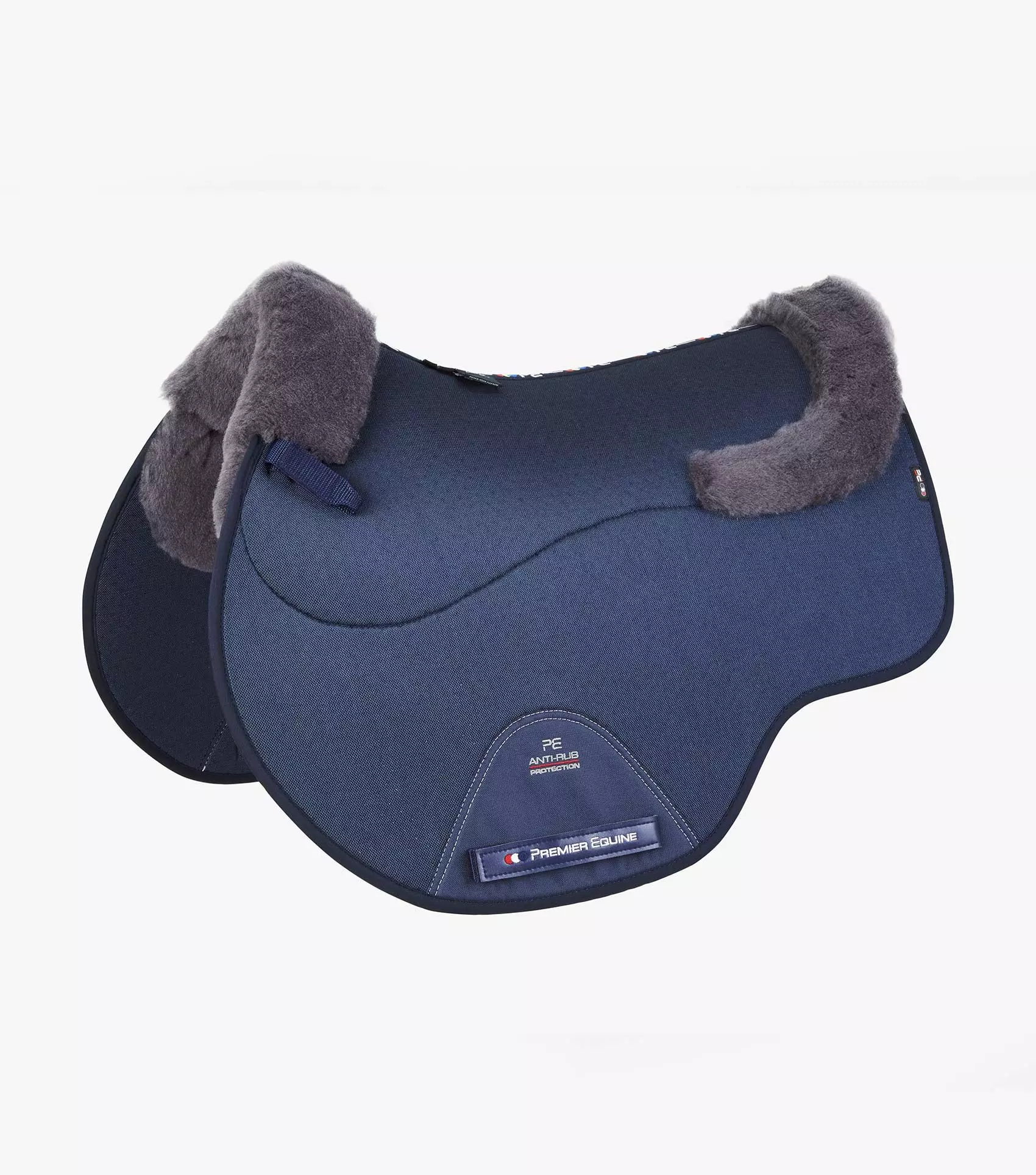 Premier Equine Close Contact Airtechnology Shockproof Wool Saddle Pad - GP/Jump Square Navy/Grey Wool 5 Premier Equine Close Contact Airtechnology Shockproof Wool Saddle Pad - GP/Jump Square Navy/Grey Wool - Image 3